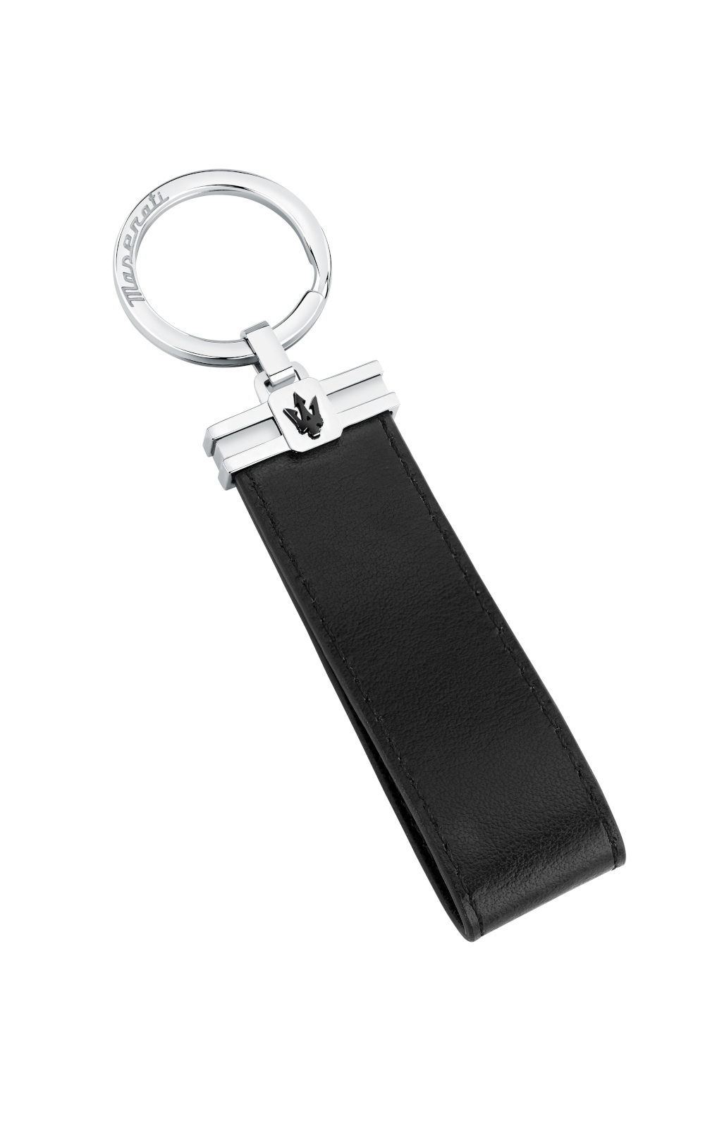 MASERATI KEY RING KMU2230102 Ασημένιο Μπρελόκ Με Δερμάτινο Λουράκι.jpg
